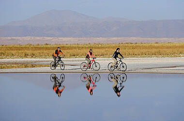 Fahrradexkursion in der Atacamawüste