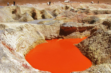 Rote Lagune in Bolivien