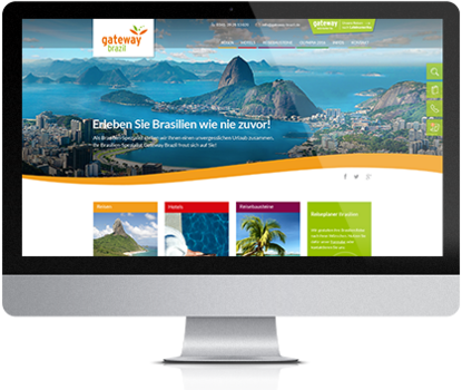 Bildschirm mit Gateway Brazil Startseite
