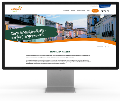 Bildschirm mit Gateway Brazil Startseite