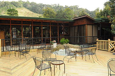 Terrasse im Hotel Savegre Natural Reserve & Spa in San Gerado de Dota, Nebelwald Costa Rica
