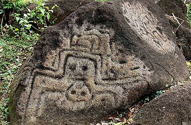 Steinrelikte am Fuße des Maderas Vulkan, Isla de Ometepe