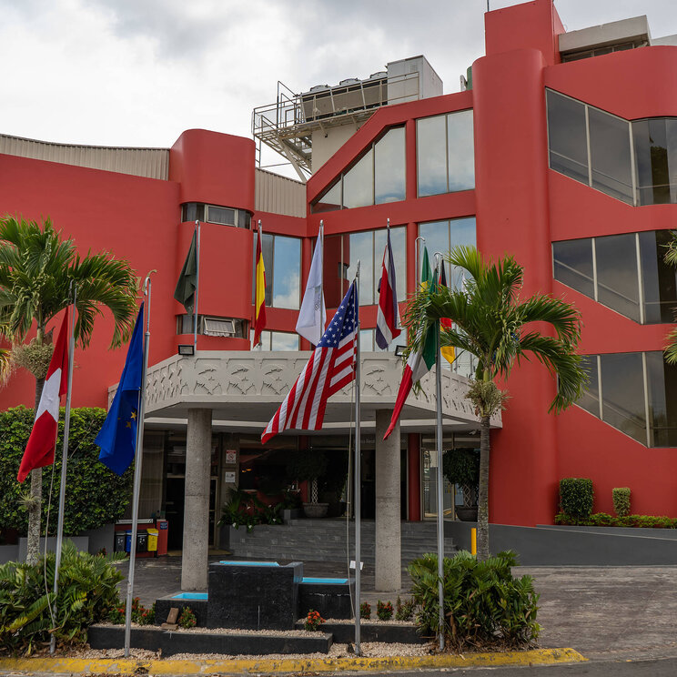 Außenansicht des Palma Real Hotels in San José