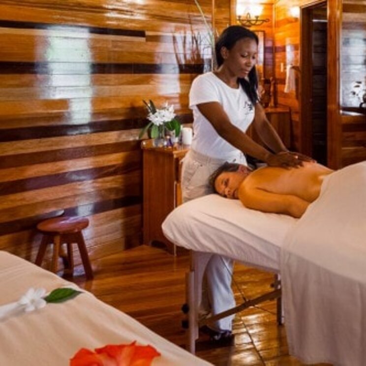Spa im Resort auf dem Turneffe Atoll, Belize
