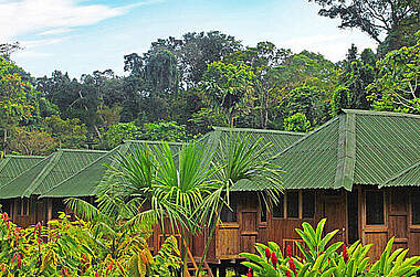 Bungalows der Ecoamazonia Lodge