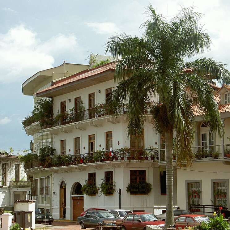 Gebäude im Casco Antiguo, der Altstadt von Panama Stadt