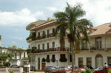 Gebäude im Casco Antiguo, der Altstadt von Panama Stadt