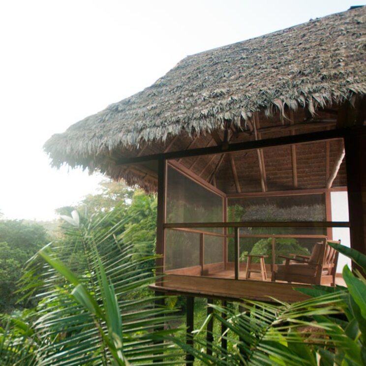Bungalow der Inakterra Hacienda Concepcion in Puerto Maldonado, Amazonas von Peru
