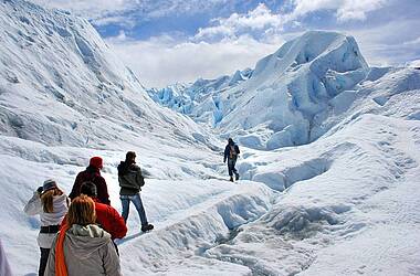 Trekking auf dem Perito Moreno Gletscher in Patagonien