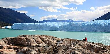 Aussicht auf den Perito Moreno Gletscher im Los Glaciares National Park