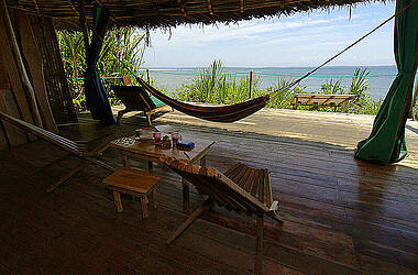 Hängematte mit Meerblick im Al Natural Resort, Bocas del Toro