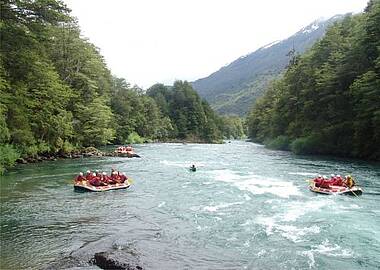 Rafting auf dem Manso Fluss bei Bariloche