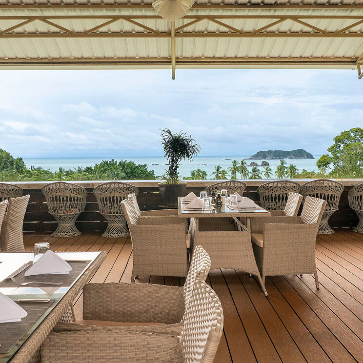 Terrasse des Hotels San Bada Resort & Spa