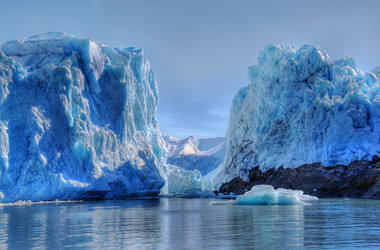 Blaue Gletscher in Argentinien