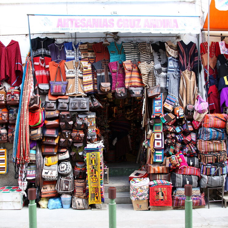 Der Hexenmarkt Mercado de las Brujas in La Paz