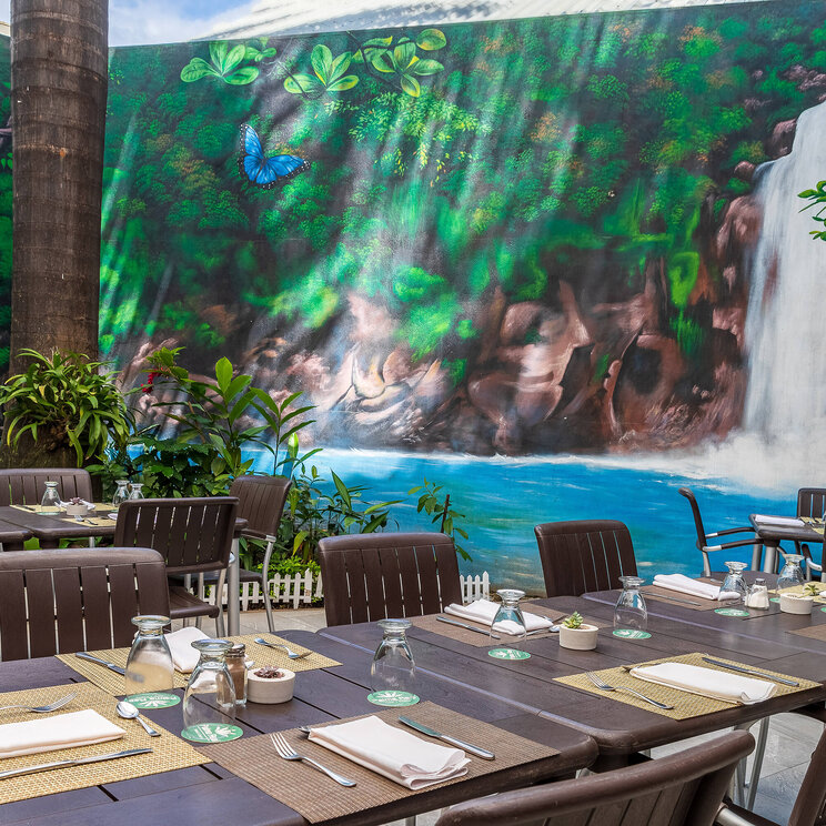 Restaurant im Palma Real Hotel in San José