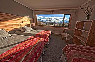 Zweibettzimmer in der Pampa Lodge in Patagonien