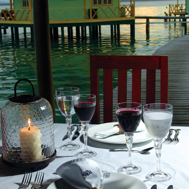 Restaurant des Hotels Punta Caracol Acqua Lodge, Bocas del Toro