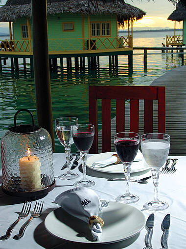 Restaurant des Hotels Punta Caracol Acqua Lodge, Bocas del Toro