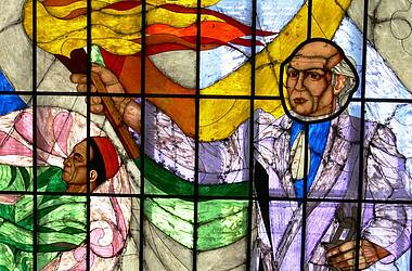 Bleiglasfenster von Pater Miguel Hidalgo