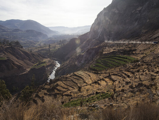 Blick auf den Colca Canyon, Peru.