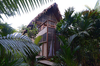 Bungalowkabine in der Calanoa Lodge im kolumbianischen Amazonas