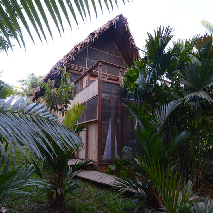 Bungalowkabine in der Calanoa Lodge im kolumbianischen Amazonas