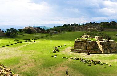 Ansicht von Monte Albán, Hauptstadt der Zapoteken