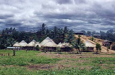 Indigene Gemeinde Chori an der Pazifikküste Kolumbiens