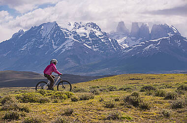 Mountainbiking angeboten vom Awasi Hotel, Patagonien