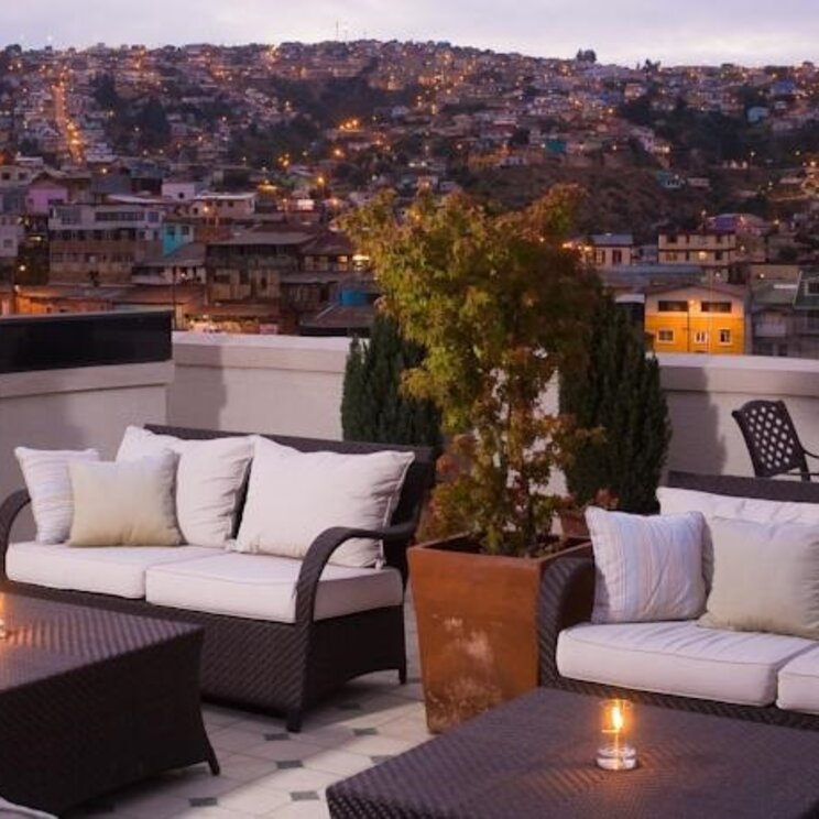 Terrasse des Hotels Casa Higueras