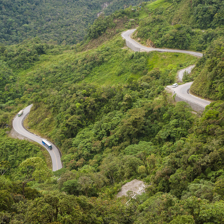 Weg von Tarapoto nach Chachapoyas, Peru. 