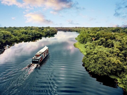 An Deck der Aria auf Amazonas Cruise, Peru