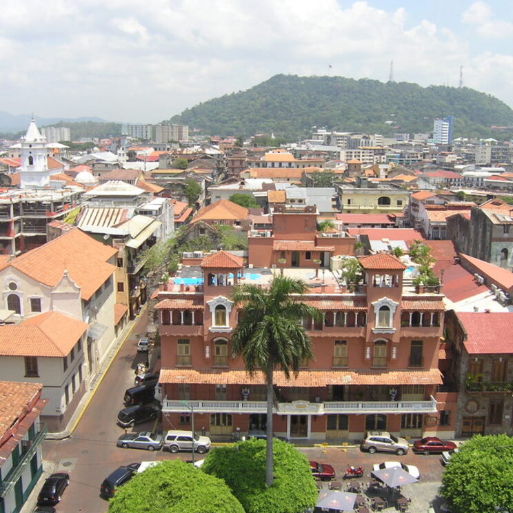Blick auf die historische Altstadt von Casco Viejo (Casco Antiguo de Panamá)