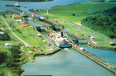 Blick auf den Panama-Kanal