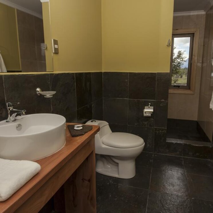 Eigenes Badezimmer in der Pampa Lodge