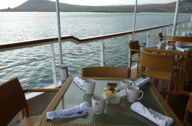 Restaurant auf der La Pinta 2 Yacht und Kreuzfahrtschiff, Galápagos Cruise