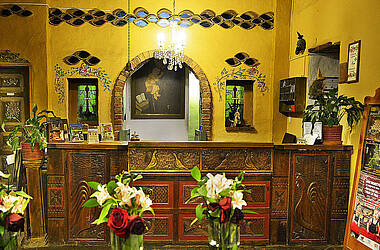Empfangsbereich im Hotel La Posada de San Antonio, Villa de Leyva