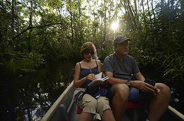 Bootsfahrt in der Sacha Lodge, Amazonas von Ecuador