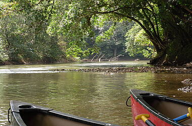 Kanufahren auf dem Rio Tres Amigos in Boca Tapada
