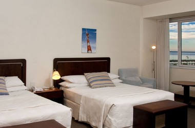Zimmer mit Twinbetten im Hotel Peninsula Valdes