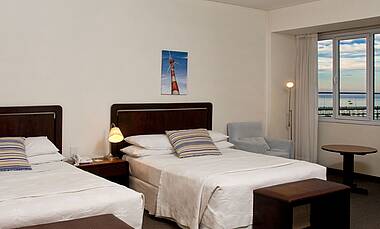 Zimmer mit Twinbetten im Hotel Peninsula Valdes