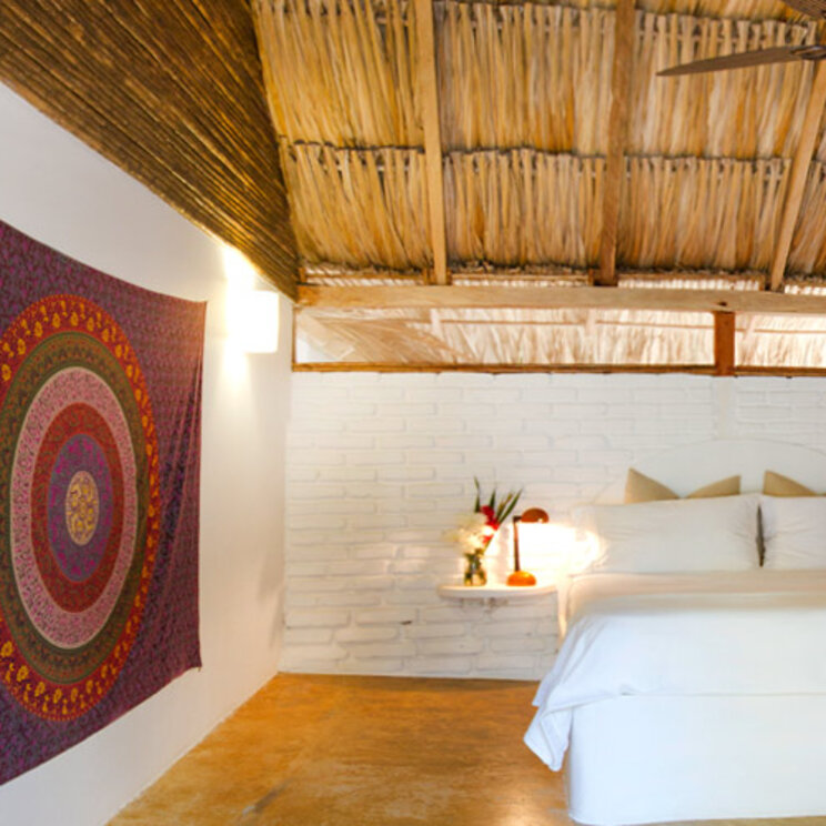 Zimmer mit karibischem Flair im Hotel Gitana Del Mar Boutique Beach Resort, Karibikküste von Buritaca
