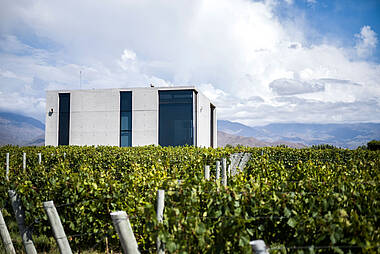 Villa des Casa Uco Wine Hotels in den Weinreben, Mendoza