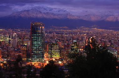Santiago de Chile bei Nacht
