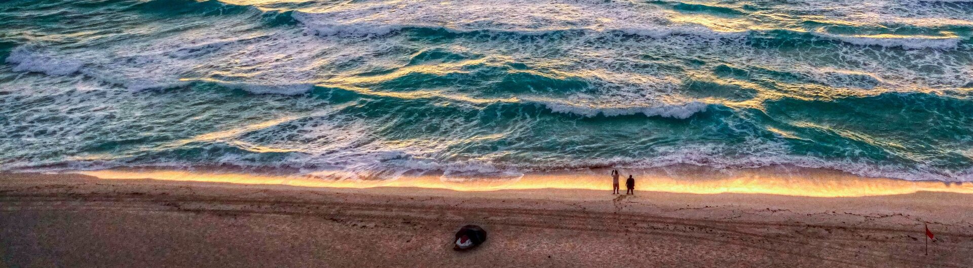Strand von Cancun beim Sonnenungtergang