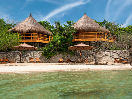 Verandas mit karibischem Flair im Hotel Las Islas Barú