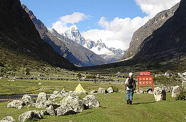 Wanderer in der Cordillera Huayhuash