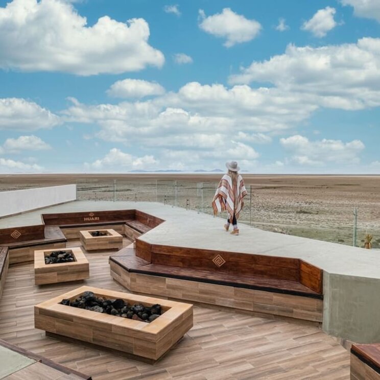 Außenbereich des Hotels Luna Salada in Uyuni
