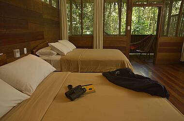 Zimmer in der Sacha Lodge, Amazonas von Ecuador